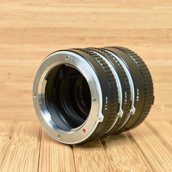 Minolta MC Auto Extension Tubes 14mm 21mm 28mm With Box, Made in Japan - Picture 2 of 8